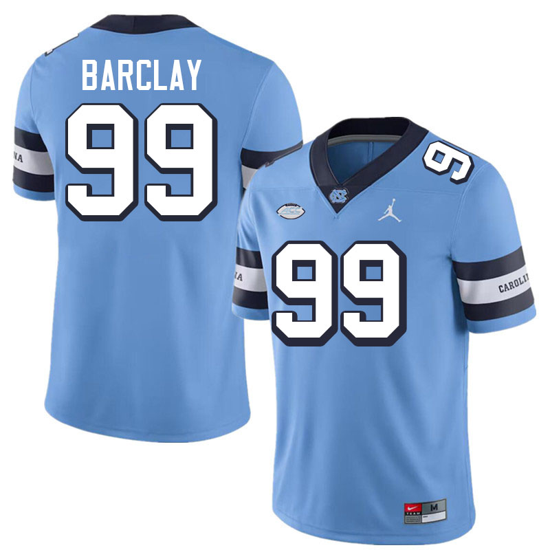 #99 George Barclay North Carolina Tar Heels Jerseys,Apparels,Uniforms Stitched-Alternate Blue